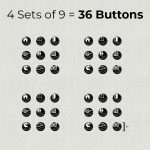 (Set of 36) 1" Buttons - Hero's Journey Bundle